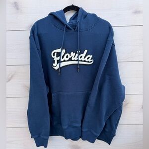 Oversized-Fit Florida Navy Blue Hoodie